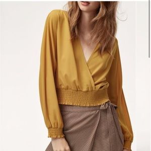 Aritzia Wilfred Wrap Blouse